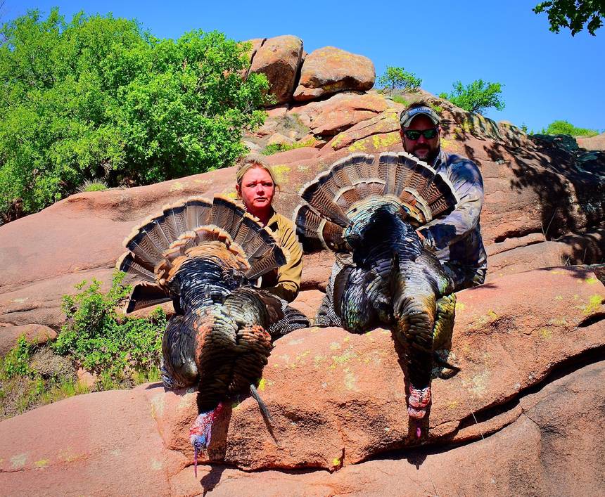 Rio Grande turkey hunt with Bitter Creek Outfitters in southwest Oklahoma